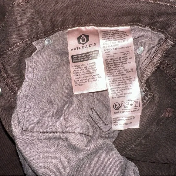 Levi's 501 Women's Brown Jeans - Picture 9 of 10